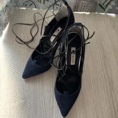 DIANA デニム リボン パンプス 22.5