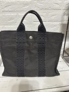 HERMES エルメス エールライントートPM キャンバストートバッググレー