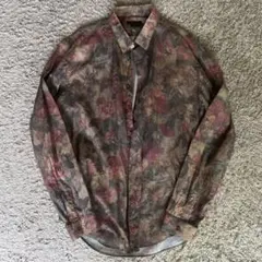 美品　ZARA MAN 花柄スリムフィットシャツ　XLサイズ