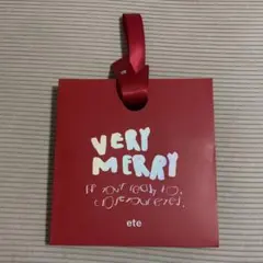 ete ギフト袋 クリスマスバージョン　リボン付きのサムネイル