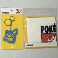 スリーコインズ 30周年　ポケモン　コラボ　キーホルダー　ミニタオル　2個セット