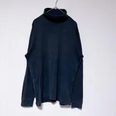 エルエルビーン カットソー タートルネック 長袖 無地 S 紺 綿 お出かけのサムネイル