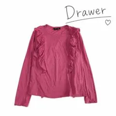 Drawer ドゥロワー フリル長袖カットソー ラッフル A049のサムネイル