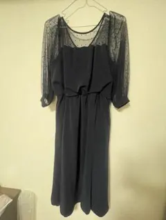 ネイビードレス M パーティドレス