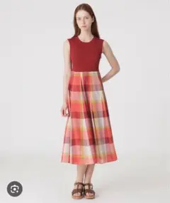 現行✨ブルーレーベルクレストブリッジ　美人百科　ニットドッキングドレス　25年