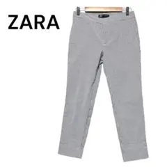【ザラ】ZARA パンツ ズボン M ストライプ 春 夏カジュアル ブルー