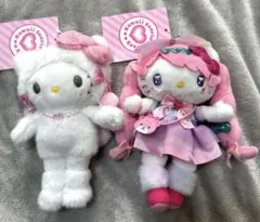 お顔厳選　サンリオ　原宿限定　ハローキティ　ネコハラジュク　マスコットホルダー