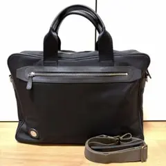 美品 ⭐️HUNTING WORLD 牛革 バチューレザー ブリーフケース メンズ HUNTING WORLD バチューレザー コレクション / ハンティングワールド