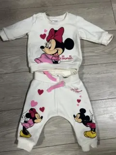 【匿名配送】0-3ヶ月ミニーマウス ベビー服 セットアップ