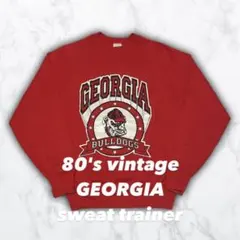 80's USA アメリカ GEORGIA大学 ラグラン スウェット トレーナー