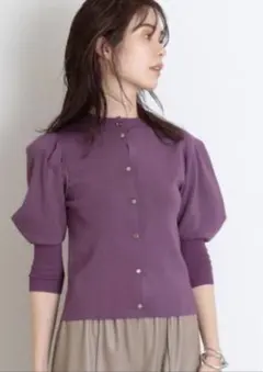 SNIDEL  パフスリーブカーディガン
