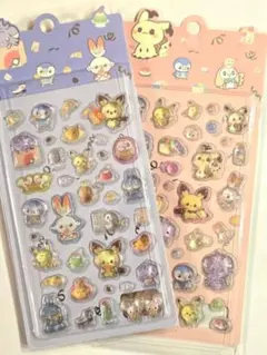 ぷっくり 立体 3D シール2枚セット