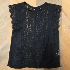 GU ブラック レース ノースリーブ トップス 美品 y86のサムネイル
