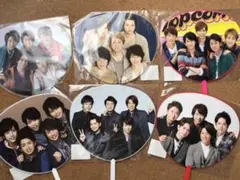 嵐 ARASHI ミニうちわ セット 集合 大野 櫻井 二宮 相葉 松本