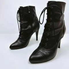 DIANA ダイアナ ショートブーツ サイドジップ レザー 日本製 24.0㎝