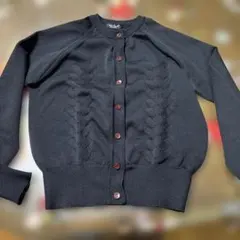 NICE CLAUP ブラックニットカーディガン