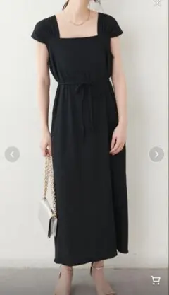 natural couture リボンベルト付きワンピース