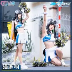 ブルアカ ブルーアーカイブ ヒビキ 応援団 チア コスプレ衣装 ヘイロー