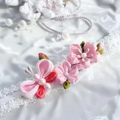 벚꽃과 나비 아기 헤어밴드 (베이비 클립) 하츠세쿠 히나 신사 방문, 첫 식사