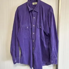 SHIPS コーデュロイ長袖シャツ 【L】 パープル古着