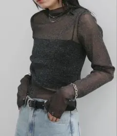 AuntMarie’s ラメタートルシアートップス