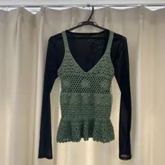 【新品】ZARA 編み込みニットビスチェ