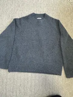 ZARA ブルーニットセーター クルーネック Lサイズ