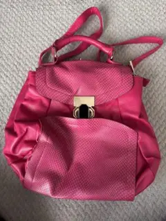 値下げ中【美品】M.deux ピンク 2way バッグ　ショルダー、リュックのサムネイル
