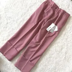 超美品BEAMS BOY パンツ　尾州　ストレートパンツ　センタープレスのサムネイル