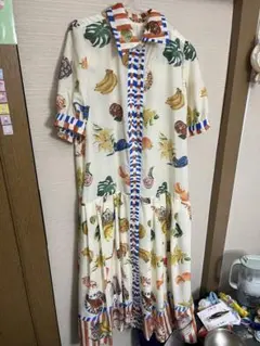 VIRAGALLO ヴィラガロ シャツ ロングワンピース 38 ビーチハウス柄