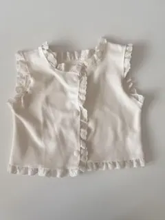 アイボリー レース付き ベビーベスト　aosta アオスタ　韓国子供服　保育園着
