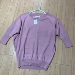 ARROW アロー ニット セーター 洗える ピンク トップス シンプル