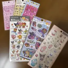 匿名　シールまとめ売り　サンリオ　ウォーターシール　タイル　4サイズ ステッカー