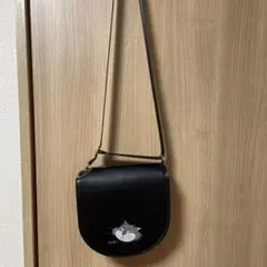 美品】カオヨリナカミ レザー ショルダーバッグ ハーフムーン 三日月 