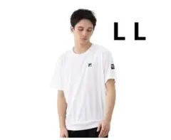 FILA フィラ ロゴ 刺繍 ワンポイント吸汗速乾クルーネック半袖Tシャツ LL