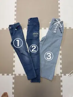 【JENNI love】デニムパンツ3点セット 130/140のサムネイル