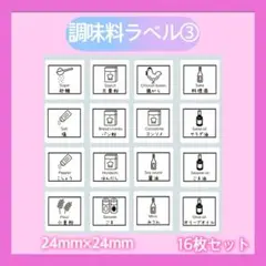 調味料ラベルシール③アイコン入り　キッチン　調味料入れ　キャニスター　シール★