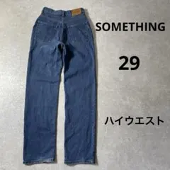 サムシング　ハイウエストデニムパンツ　29 EDWIN ジーパン