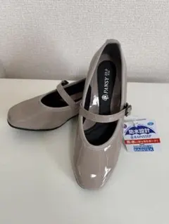 ☆PANSY◉パンジー防水ストラップパンプス グレージュ23.０cm