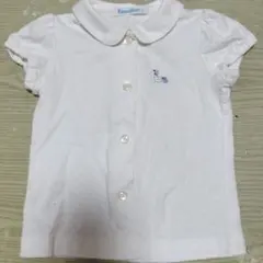 familiar ボタン付きシャツ 80 ホワイト