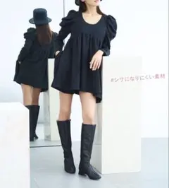 美品✨CELFORD セルフォード パワショルチュニックブラウス ブラック 38のサムネイル