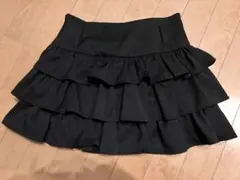 ブラックフリルミニスカート M