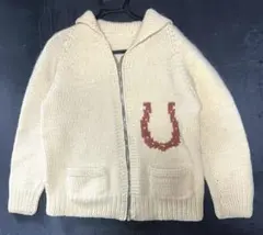 ビンテージセーター　ジッパーニット