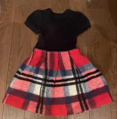 バーバリーブルーレーベル　半袖ニットワンピース