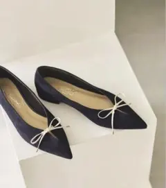 MAKI KANEKO×LE TALON ポインテッド2WAYリボンフラット