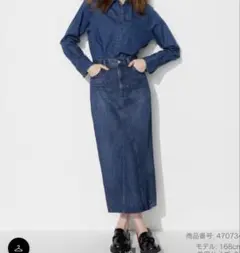 UNIQLO パネルデニムスカート