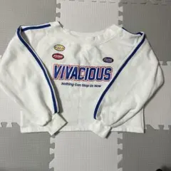 Vivacious クロップドトレーナー ホワイト