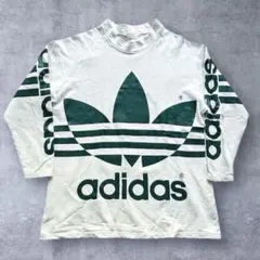 80s adidas デカロゴスウェット デサント製 丈82 ユニセックス