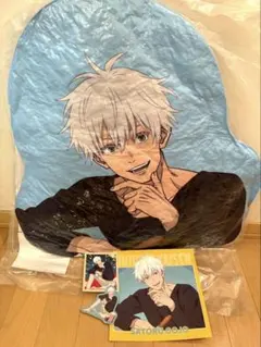 呪術廻戦　セガラッキーくじ　E賞　クッション　H賞　ステッカー　五条悟　2点