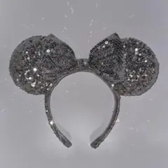 東京ディズニーリゾート　カチューシャ　シルバー　銀　スパンコール